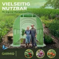 Folien-Gewächshaus Cicata Tomatengewächshaus Winterfest, Folientunnel für Aufzucht, 3x2x2 m groß, grün, 6 Fenster, Insektennetz, Rund, Mehrweg, Gitternetzfolie - Thumbnail 5
