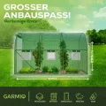 Folien-Gewächshaus Cicata Tomatengewächshaus Winterfest, Folientunnel für Aufzucht, 3x2x2 m groß, grün, 6 Fenster, Insektennetz, Rund, Mehrweg, Gitternetzfolie - Thumbnail 7