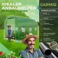 Folien-Gewächshaus Cicata Tomatengewächshaus Winterfest, Folientunnel für Aufzucht, 3x2x2 m groß, grün, 6 Fenster, Insektennetz, Rund, Mehrweg, Gitternetzfolie - Thumbnail 3