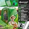 KESSER® Folien-Gewächshaus Stabil mit 6 Fenster mit Moskitonetz & Tür | Gartentunnel mit Rahmen aus verzinktem Stahl | Folientunnel 170g/m² inkl. Erdanker Handschuhen & Seilen | 200x300cm Grün – Bild 2