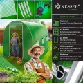KESSER® Folien-Gewächshaus Stabil mit 6 Fenster mit Moskitonetz & Tür | Gartentunnel mit Rahmen aus verzinktem Stahl | Folientunnel 170g/m² inkl. Erdanker Handschuhen & Seilen | 200x300cm Grün - Thumbnail 6