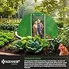 KESSER® Folien-Gewächshaus Stabil mit 16 Fenster mit Moskitonetz & Tür | Gartentunnel mit Rahmen aus verzinktem Stahl | Folientunnel 170g/m² inkl. Erdanker Handschuhen & Seilen | 800x300cm Grün - Thumbnail 3