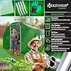 KESSER® Folien-Gewächshaus Stabil mit 12 Fenster mit Moskitonetz & Tür | Gartentunnel mit Rahmen aus verzinktem Stahl | Folientunnel 170g/m² inkl. Erdanker Handschuhen & Seilen | 600x300cm Grün - Thumbnail 2