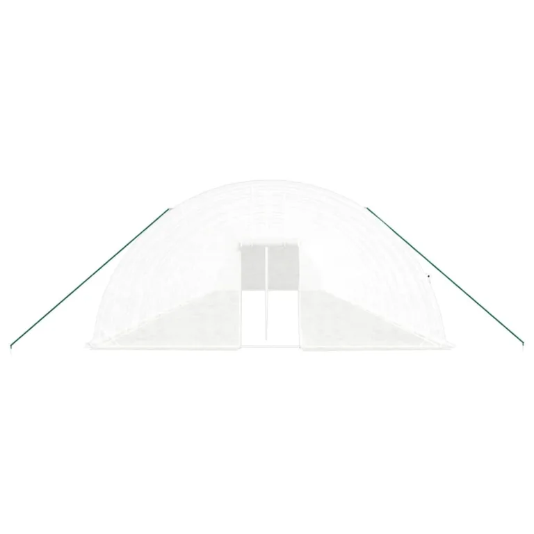 Rantry Gewächshaus mit Stahlrahmen, weiß, 132 m², 22 x 6 x 2,85 m, Möbel für Innen- und Außenbereiche, Haus und Wohnzimmer – Bild 4