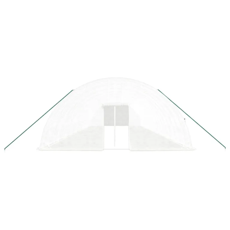 Rantry Gewächshaus mit Stahlrahmen, weiß, 120 m², 20 x 6 x 2,85 m, Möbel für Innen- und Außenbereiche, Haus und Wohnzimmer – Bild 4