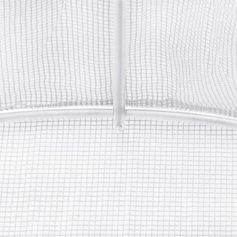 Rantry Gewächshaus mit Stahlrahmen, weiß, 144 m², 24 x 6 x 2,85 m, Möbel für Innen- und Außenbereiche, Haus und Wohnzimmer – Bild 9