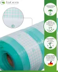 EraGreen Gitterfolie 2m x 10m - 280g/m² reißfeste Gewächshaus Folie mit Nagelrand, hoch UV-Stabil Gartenfolie für Tomatenhaus und Frühbeet, Gewebefolie - Thumbnail 2