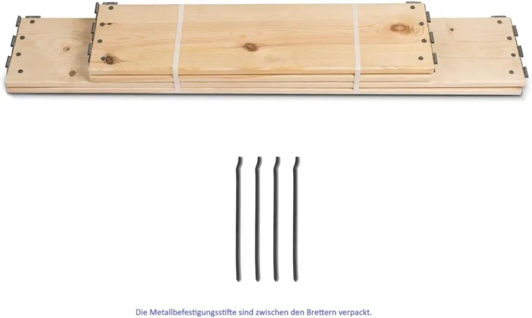 gardivo Hochbeet 120 x 80 x 20 cm - 3-teilig Palettenrahmen aus Holz, Beeteinfassung, Garten Hochbeete, Holzrahmen, Aufsatzrahmen auf Europalettefaltbar, stapelbar, steckbar – Bild 7