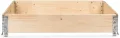 gardivo Hochbeet 120 x 80 x 20 cm - 3-teilig Palettenrahmen aus Holz, Beeteinfassung, Garten Hochbeete, Holzrahmen, Aufsatzrahmen auf Europalettefaltbar, stapelbar, steckbar - Thumbnail 5