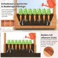 COSTWAY Blumenkasten mit Rankgitter & hängendem Dach, Pflanzkasten mit Rankhilfe, Hochbeet für Kletterpflanzen & hängende Körbe, für Hof Garten Terrasse, Pflanzkübel Holz, Orange (110x44x182cm) - Thumbnail 5