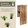 NATIV Blumentreppe 2 Stück, Pflanzregal mit Gartenvlies, Vertikalbeet aus Holz, Kräuterregal für Blumenkasten, Hochbeet mit 2 Etagen, Pflanztreppe als Kräuterbeet, Blumenleiter - Thumbnail 3