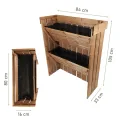 NATIV Blumentreppe 2 Stück, Pflanzregal mit Gartenvlies, Vertikalbeet aus Holz, Kräuterregal für Blumenkasten, Hochbeet mit 2 Etagen, Pflanztreppe als Kräuterbeet, Blumenleiter - Thumbnail 6