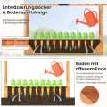 COSTWAY Blumenkasten mit Rankgitter & hängendem Dach, Pflanzkasten mit Rankhilfe, Hochbeet für Kletterpflanzen & hängende Körbe, für Hof Garten Terrasse, Pflanzkübel Holz, Orange (200x44x114cm) - Thumbnail 5