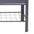 Metall Hochbeet anthrazit inklusive Pflanzenvlies - 114 x 41 cm - Anzucht Frühbeet freistehend mit Gitterablage - Garten Pflanzkasten Gemüsebeet Kräuterbeet Anzuchthilfe mit Vlies - Thumbnail 5