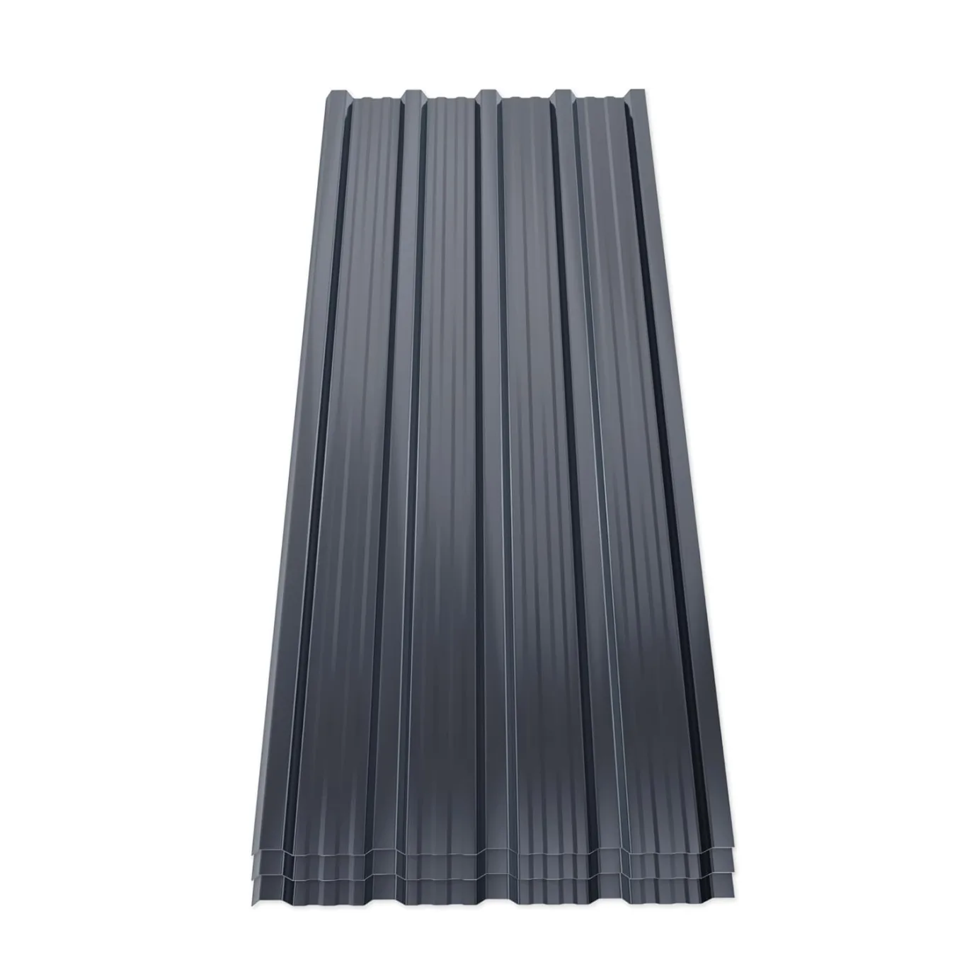 Mondeer 14er-Set Metall Trapezblech, Wellblechplatten für Dach, Dachbleche Trapezblech, Verzinkter Stahl für den Bau von Garagen, Gewächshä usern, Zwingern, 7m², 110 * 46cm, Dunkelgrau - Bild 1