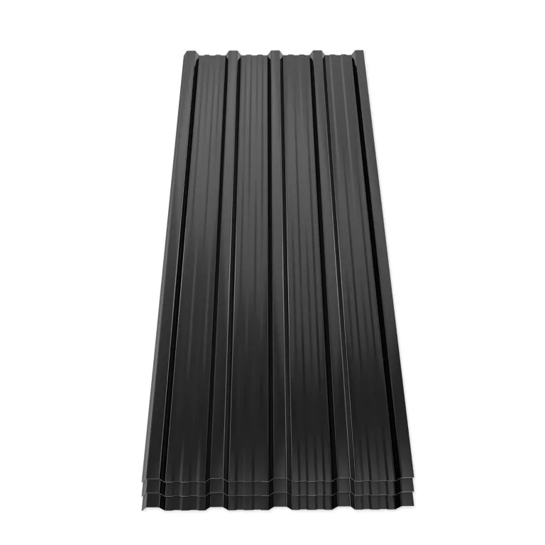 Mondeer 14er-Set Metall Trapezblech, Wellblechplatten für Dach, Dachbleche Trapezblech, Verzinkter Stahl für den Bau von Garagen, Gewächshä usern, Zwingern, 7m², 110 * 46cm, Dunkelgrau – Bild 6