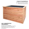 Mega Holz Hochbeet Lärche Rhombus L - Naturbelassenes Kräuterbeet aus europäischem natürlichen Lärchenholz - Für Garten, Balkon & Terrasse geeignet - wetterfest, stabil, pflegeleicht & langlebig - Thumbnail 2