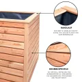 Mega Holz Hochbeet Lärche Rhombus L - Naturbelassenes Kräuterbeet aus europäischem natürlichen Lärchenholz - Für Garten, Balkon & Terrasse geeignet - wetterfest, stabil, pflegeleicht & langlebig - Thumbnail 3