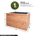 Mega Holz Hochbeet Lärche Rhombus L - Naturbelassenes Kräuterbeet aus europäischem natürlichen Lärchenholz - Für Garten, Balkon & Terrasse geeignet - wetterfest, stabil, pflegeleicht & langlebig - Thumbnail 4