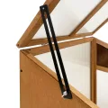 Gewächshaus - Frühbeet aus Holz - Greenhouse - Treibhaus - Frühbeetkasten mit Doppeltür - Pflanzenhaus - Aufzuchtschrank Fichtenholz Kiefernholz mit PC-Platten (Braun mit Einzeltür) - Thumbnail 6