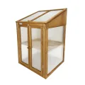 Gewächshaus - Frühbeet aus Holz - Greenhouse - Treibhaus - Frühbeetkasten mit Doppeltür - Pflanzenhaus - Aufzuchtschrank Fichtenholz Kiefernholz mit PC-Platten (Braun mit Einzeltür) - Thumbnail 7