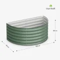 blumfeldt High Grow Half Circle Hochbeet - Ergonomisches 200-l-Hochbeet aus Metall für den Garten, Rostfreier Galvalume-Stahl, 43 cm Höhe, Einfache Montage, Frostsicher, Dunkles Moosgrün - Thumbnail 8
