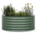 blumfeldt High Grow Half Circle Hochbeet - Ergonomisches 200-l-Hochbeet aus Metall für den Garten, Rostfreier Galvalume-Stahl, 43 cm Höhe, Einfache Montage, Frostsicher, Dunkles Moosgrün - Thumbnail 1