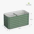 blumfeldt High Grow Straight Hochbeet, Ergonomisches 575-l-Gartenbeet aus Rostfreiem Galvalume-Stahl für Gemüse und Kräuter – Rückenschonendes Design, Einfache Montage, Frostsicher und Kompakt - Thumbnail 7