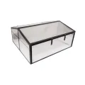 Frühbeet Mini Gewächshaus Pflanzenhaus - Aluminium & Polycarbonat, 100x100x48, schwarz - für Garten, Balkon und Terrasse, Winterfest, Stabil & Einfach zu Montieren - MAGNOLIA IV - Thumbnail 8