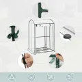 WOLTU Foliengewächshaus, Tomatengewächshaus für Kletterpflanzen, geeignet für Balkon, Terrasse, Hohebeetgärten und Garten, Weiß - Thumbnail 6