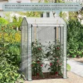 WOLTU Foliengewächshaus, Tomatengewächshaus für Kletterpflanzen, geeignet für Balkon, Terrasse, Hohebeetgärten und Garten, Weiß - Thumbnail 7