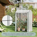 WOLTU Foliengewächshaus, Tomatengewächshaus für Kletterpflanzen, geeignet für Balkon, Terrasse, Hohebeetgärten und Garten, Weiß - Thumbnail 8