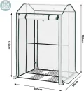 WOLTU Foliengewächshaus, Tomatengewächshaus für Kletterpflanzen, geeignet für Balkon, Terrasse, Hohebeetgärten und Garten, Weiß - Thumbnail 9
