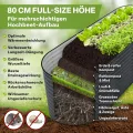 TTL GARDEN 240x80x80cm Elegance L Metall Hochbeet Anthrazit - Stahl rostfrei verzinkt & grau lackiert Wellblech ovale Form sehr stabil Garten Beet für Gemüse Kräuter Blumen Gartenbeet Gemüsebeet - Thumbnail 6