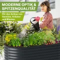 TTL GARDEN 240x80x80cm Elegance L Metall Hochbeet Anthrazit - Stahl rostfrei verzinkt & grau lackiert Wellblech ovale Form sehr stabil Garten Beet für Gemüse Kräuter Blumen Gartenbeet Gemüsebeet - Thumbnail 7