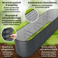 TTL GARDEN 320x80x80cm Elegance XL Metall Hochbeet Anthrazit - Stahl rostfrei verzinkt & grau lackiert Wellblech ovale Form sehr stabil Garten Beet für Gemüse Kräuter Blumen Gartenbeet Gemüsebeet - Thumbnail 3