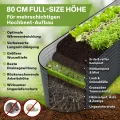 TTL GARDEN 400x80x80cm Elegance XXL Metall Hochbeet Anthrazit - Stahl rostfrei verzinkt & grau lackiert Wellblech ovale Form sehr stabil Garten Beet für Gemüse Kräuter Blumen Gartenbeet Gemüsebeet - Thumbnail 5
