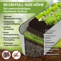 TTL GARDEN 240x80x80cm Spirit L Metall Hochbeet Silber - Stahl rostfrei verzinkt Wellblech ovale Form sehr groß stabil & wetterfest Garten Beet für Gemüse Kräuter Blumen Gartenbeet Gemüsebeet - Thumbnail 5
