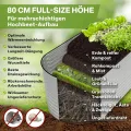 TTL GARDEN 200x100x80cm Inspire L Silber Metall Hochbeet - Stahl rostfrei verzinkt Wellblech sehr stabil & wetterfest Garten Beet oval für Gemüse Kräuter Blumen Gartenbeet Gemüsebeet - Thumbnail 6