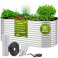 TTL GARDEN 200x100x80cm Inspire L anthrazit Metall Hochbeet - Stahl rostfrei verzinkt & grau lackiert Wellblech ovale Form sehr stabil Garten Beet für Gemüse Kräuter Blumen Gartenbeet Gemüsebeet - Thumbnail 10