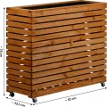 dobar® Großes Hochbeet Rolla aus Massivholz Gr. XL mit Rollen - Erhöhtes Beet mit Staufach - 72 x 32,5 x 78 cm - Braun - Thumbnail 2