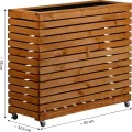 dobar® Großes Hochbeet Rolla aus Massivholz Gr. XL mit Rollen - Erhöhtes Beet mit Staufach - 72 x 32,5 x 78 cm - Braun - Thumbnail 9