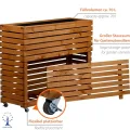 dobar® Großes Hochbeet Rolla aus Massivholz Gr. XL mit Rollen - Erhöhtes Beet mit Staufach - 72 x 32,5 x 78 cm - Braun - Thumbnail 10