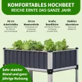 TTL GARDEN Superior XL 112x60x80cm Hochbeet aus Metall - Anthrazit-Silber Alu + Stahl verzinkt & lackiert - Frühbeet Pflanzkasten Kräuterbeet Blumenbeet Blumenkasten für Garten Balkon Terrasse - Thumbnail 4