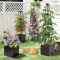 145cm Tomatentopf, 2 Pack Selbstbewässerung Tomatentopf mit Rankhilfe,Tomaten Rankhilfe mit Wasserspeicher，Höhe Einstellbar Tomatenturm，für Kletterpflanzen Gemüse Blumen Outdoor&Indoor - Thumbnail 8