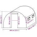 vidaXL Gewächshaus Ersatzabdeckung Abdeckplane Gewächshausfolie Ersatzfolie Gitterplane Treibhaus Tomatenhaus (8m²) 400x200x200cm Grün - Thumbnail 2