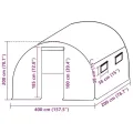 vidaXL Gewächshaus Ersatzabdeckung Abdeckplane Gewächshausfolie Ersatzfolie Gitterplane Treibhaus Tomatenhaus (8m²) 400x200x200cm Grün - Thumbnail 6