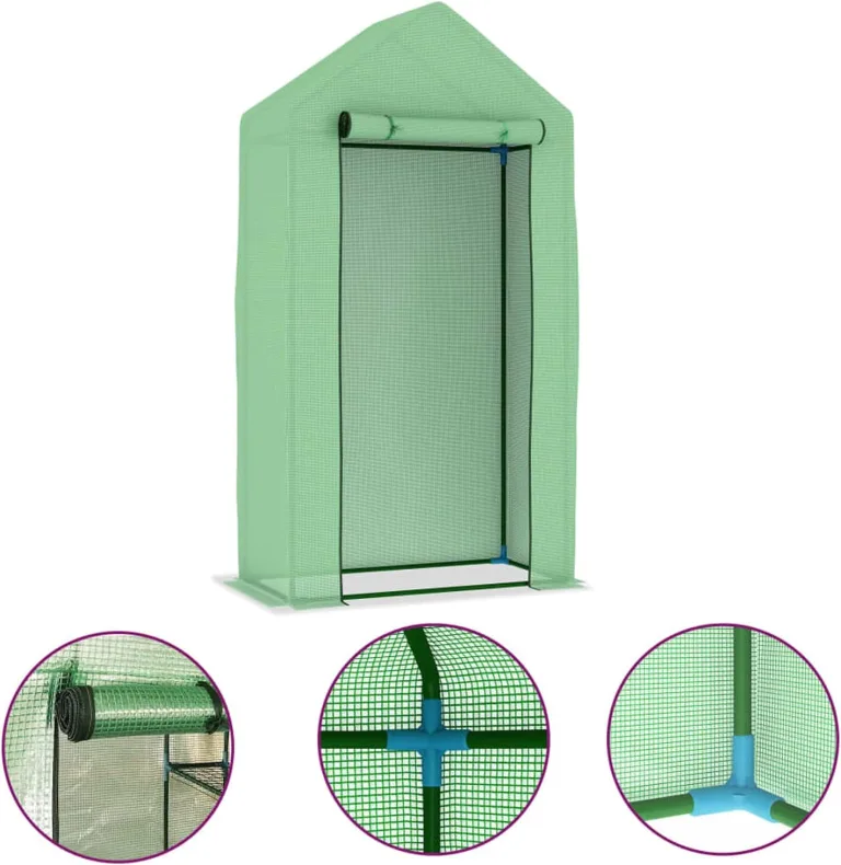 ZEYUAN Gewächshaus mit Stahlrahmen 0,5 m² 1×0,5×1,9 m, Frühbeet, Tomatenhaus, Treibhaus, Greenhouse, Garten Zubehör – Bild 2