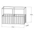 [en.casa] Hochbeet Alblasserdam Blumenbeet mit Abdeckung 174 x 90 x 118 cm Gartenbeet mit Netz Handschuhe Gewächshaus für Garten Metall Kräuterbeet Anthrazit - Thumbnail 4