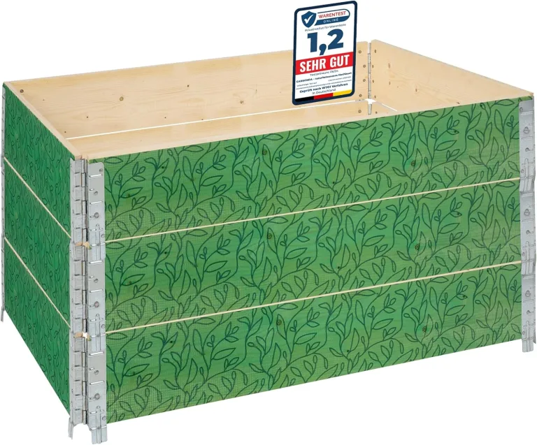 naturbelassene Hochbeete für Garten Palettenrahmen 120x80x20 cm Hochbeet Holz 3 Stück steckbar stapelbar faltbar für Pflanzen Blumen Kräuter Obst und Gemüse GD-0075 – Bild 8